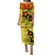 Hawaii Combo Puletasi And Shirt Polynesian Tribal Patterns Hibiscus Flowers Yellow Color