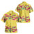 Combo Short Sleeve Dress And Shirt Ginger Flowers With Polynesian Motif Yellow Version