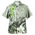 Cook Islands Custom Personalised Hawaiian Shirt Polynesian Floral Spirit Sage Green