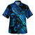 Hawaii Hawaiian Shirt Sea Turtle With Blooming Hibiscus Flowers Tribal Blue