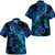 Vanuatu Hawaiian Shirt Sea Turtle With Blooming Hibiscus Flowers Tribal Blue
