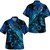 Chuuk State Hawaiian Shirt Sea Turtle With Blooming Hibiscus Flowers Tribal Blue