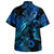 Chuuk State Hawaiian Shirt Sea Turtle With Blooming Hibiscus Flowers Tribal Blue