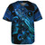 Chuuk State Baseball Shirt Sea Turtle With Blooming Hibiscus Flowers Tribal Blue