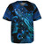 Marquesas Islands Baseball Shirt Sea Turtle With Blooming Hibiscus Flowers Tribal Blue