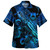 Kiribati Combo Puletasi And Shirt Sea Turtle With Blooming Hibiscus Flowers Tribal Blue