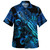 New Zealand Combo Short Sleeve Dress And Shirt Sea Turtle With Blooming Hibiscus Flowers Tribal Blue
