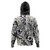 Polynesian Hoodie Tropical Tribal Turtle With Fish Hook Pure Black