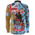 Fiji Long Sleeve Shirt Fiji National Day Red Poppy Half Camouflage x Kesakesa Vakaviti Tapa