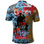 Fiji Polo Shirt Fiji National Day Red Poppy Half Camouflage x Kesakesa Vakaviti Tapa