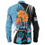 Fiji Long Sleeve Shirt Fiji Day The Bula Spirit Fijian Hand Print Tapa Pattern Tropical Flowers