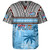 Fiji Baseball Shirt Fijian Tribal Masi Design With Tropical Palm Leaves