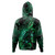 Federated States Of Micronesia Hoodie  Sea Turtle With Blooming Hibiscus Flowers Tribal Green