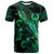 Pohnpei State T-Shirt  Sea Turtle With Blooming Hibiscus Flowers Tribal Green