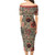 Hawaii Combo Short Sleeve Dress And Shirt Hawaiian Style Tribal Fabric Patchwork