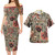 Hawaii Combo Short Sleeve Dress And Shirt Hawaiian Style Tribal Fabric Patchwork