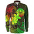 Tahiti Long Sleeve Shirt Plumeria Flowers Vintage Style Reggae Colors