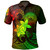 American Samoa Polo Shirt Plumeria Flowers Vintage Style Reggae Colors