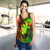 Tahiti Women Tank Plumeria Flowers Vintage Style Reggae Colors