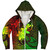Hawaii Kanaka Maoli Sherpa Hoodie Plumeria Flowers Vintage Style Reggae Colors
