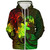 Tonga Sherpa Hoodie Plumeria Flowers Vintage Style Reggae Colors