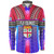 Fiji Long Sleeve Shirt Fijian Traditional Masi Patterns Red