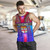 Fiji Tank Top Fijian Traditional Masi Patterns Red