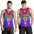 Fiji Tank Top Fijian Traditional Masi Patterns Red