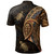 Fiji Polo Shirt Golden Turtles Fiji Tribal Pattern