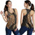 Fiji Women Tank Golden Turtles Fiji Tribal Pattern