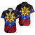 Philippines Filipinos Short Sleeve Shirt San Francisco Filipino Grunge Brush Stroke Style
