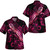 Kosrae Hawaiian Shirt Sea Turtle With Blooming Hibiscus Flowers Tribal Maroon