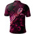 Marshall Islands Polo Shirt Sea Turtle With Blooming Hibiscus Flowers Tribal Maroon