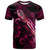 Tuvalu T-Shirt Sea Turtle With Blooming Hibiscus Flowers Tribal Maroon