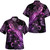 Samoa Hawaiian Shirt Sea Turtle With Blooming Hibiscus Flowers Tribal Purple