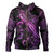 Federated States Of Micronesia Hoodie Sea Turtle With Blooming Hibiscus Flowers Tribal Purple