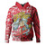 Hawaii Hoodie Surfing Santa Polynesian Pattern Vintage Style