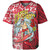 Hawaii Baseball Shirt Surfing Santa Polynesian Pattern Vintage Style