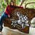 Hawaii Premium Quilt Sea Turtle With Plumeria Polynesian Patterns Retro Style