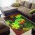 Tahiti Area Rug Plumeria Flowers Vintage Style Reggae Colors