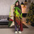 Hawaii Hooded Blanket Plumeria Flowers Vintage Style Reggae Colors