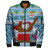 Fiji Bomber Jacket Custom Merry Christmas Bula Santa Marau na Kerisimasi Fiji