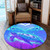 Hawaii Round Rug Turtle Underwater Sea Polynesian Style