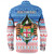 Fiji Long Sleeve Shirt Merry Christmas Born Fijian Masi Knitted Ugly Christmas Pattern