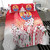 Tahiti Bedding Set Polynesian Pattern Style White Flowers