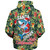 Hawaii Sherpa Hoodie Mele Kalikimaka Santa Shark Tropical Style