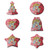 Christmas Ceramic Ornament Surfing Santa