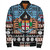 Fiji Bomber Jacket Born Fijian Masi Traditional Pattern Pacific Tribal Art