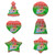Hawaii Ceramic Ornament Santa Surfing Mele Kalikimaka Style