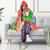 Hawaii Hooded Blanket Santa Surfing Mele Kalikimaka Style